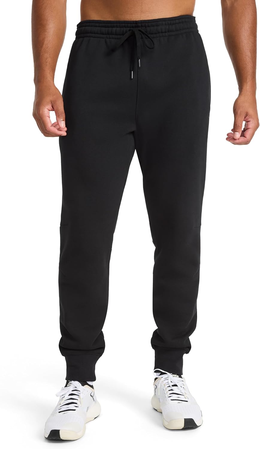616IqHIvSpL._AC_SL1500_.jpg Reebok Men's Motion Jogger, Standard Fit, 30” Inseam, Midweight Cotton-Poly Fleece Blend Fabric - Image 1