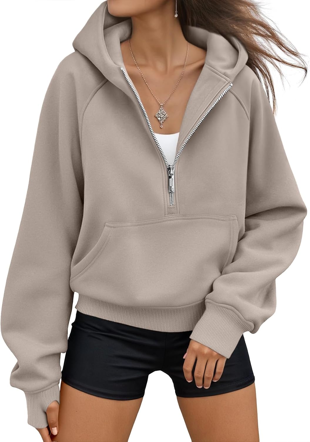 61K2NyPRWbL._AC_SL1500_.jpg Womens Hoodies Fleece Fall Fashion Outfits Workout Sweatshirts Y2k Winter Zip Up Jackets Oversized Tops Clothes - Image 1