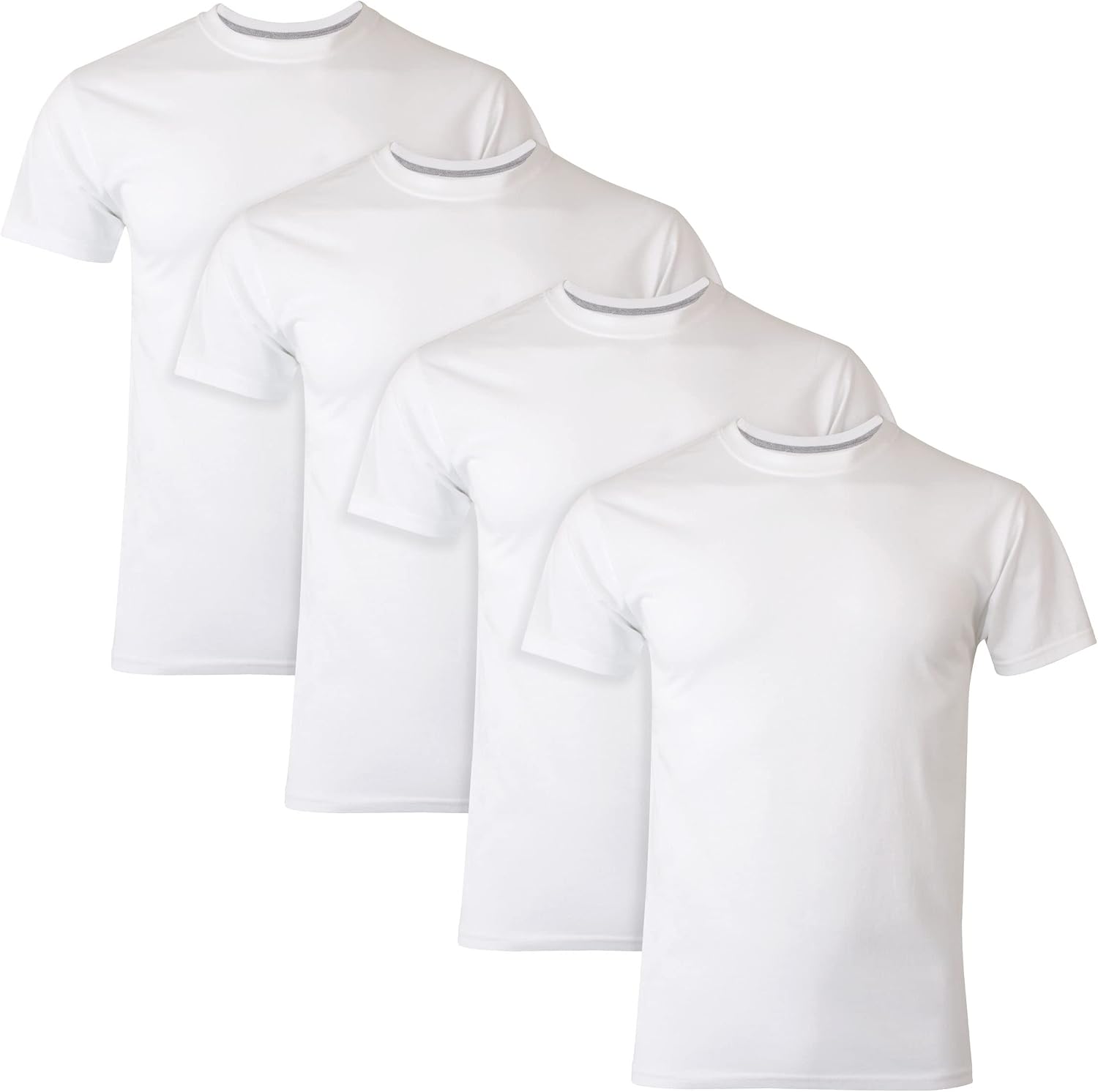 61QegK7thpL._AC_SL1500_.jpg Ultimate Men's Slim Fit Crew Undershirt, 4-Pack - Image 1