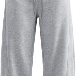 Men's Baggy Sweatpants Wide Leg Lounge Cotton Jogging Pants Casual Elastic Waist Joggers with Pockets