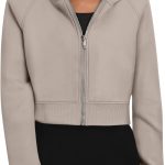 Womens Zip Up Hoodies Jackets Cropped Sweatshirts Fleece Fall Outfits Casual Comfy Y2k Tops Winter Clothes