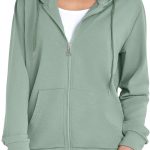 Womens Zip Up Hoodies Long Sleeve Hooded Sweatshirts Y2K Fall Fashion Clothes Casual Trendy Jacket