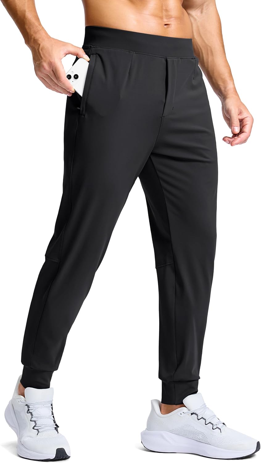 71L8VC4BHPL._AC_SL1500_.jpg Men's Golf Joggers Pants with Zipper Pockets Stretch Sweatpants Slim Fit Track Pants Joggers for Men Work Running - Image 1