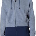 Women's Athletic Soft Performance Lightweight Cropped Zip Up Workout Hoodie